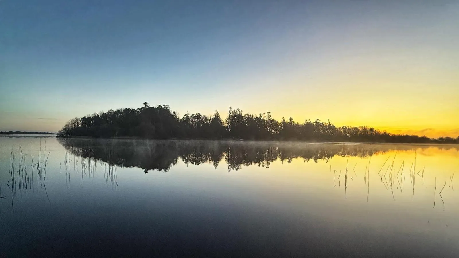 Dawn lake view near Shambala Holistic Retreat Centre, Derrylin, Co. Fermanagh